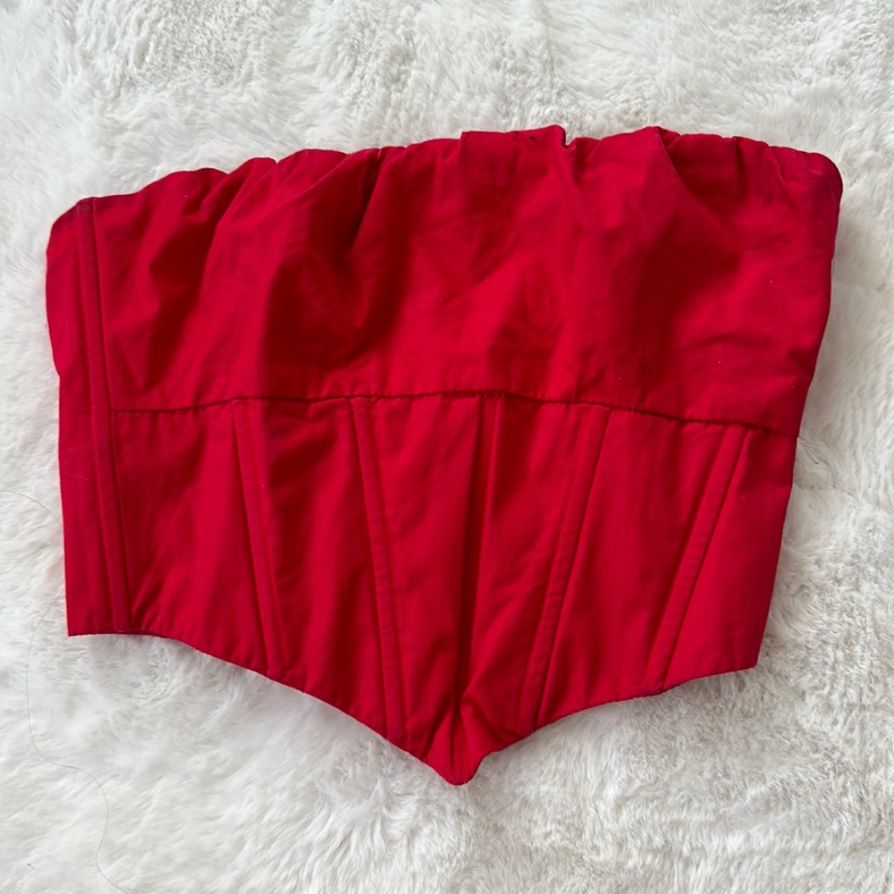 NWOT Princess Polly Bad Gal Bustier Top Red Size 0